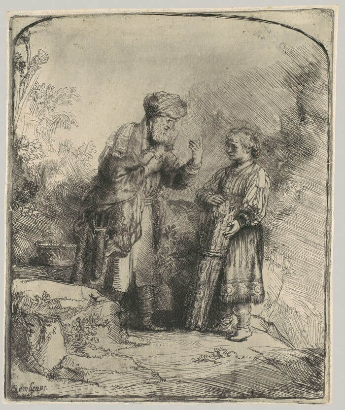 Abraham and Isaac, 1645 by Rembrandt