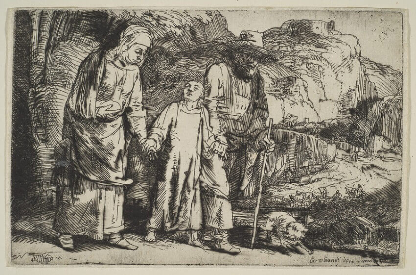 Christ Returning from the Temple with his Parents, 1654 by Rembrandt