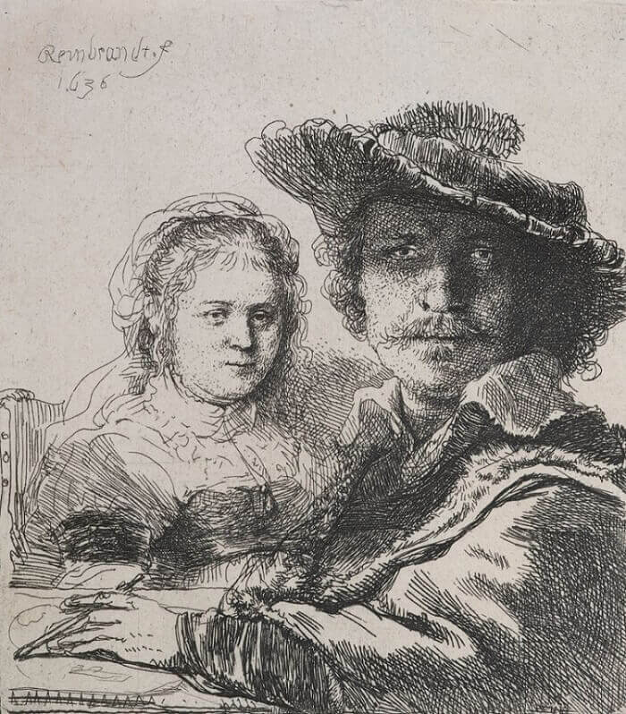 Self Portrait with Saskia by Rembrandt