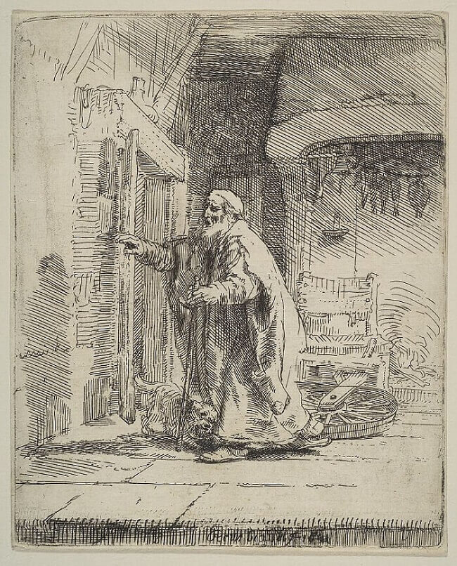 The Blindness of Tobit, 1651 by Rembrandt