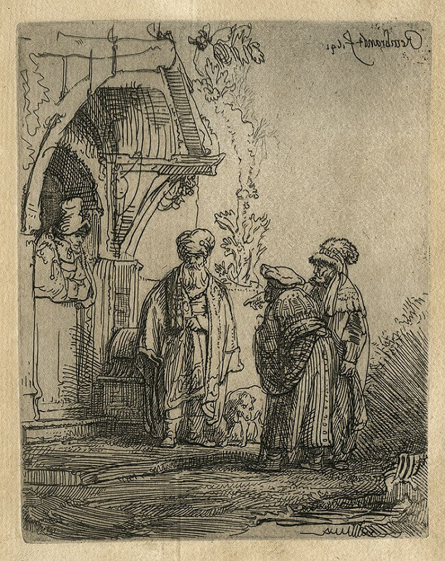 Three Oriental Figures, 1641 by Rembrandt