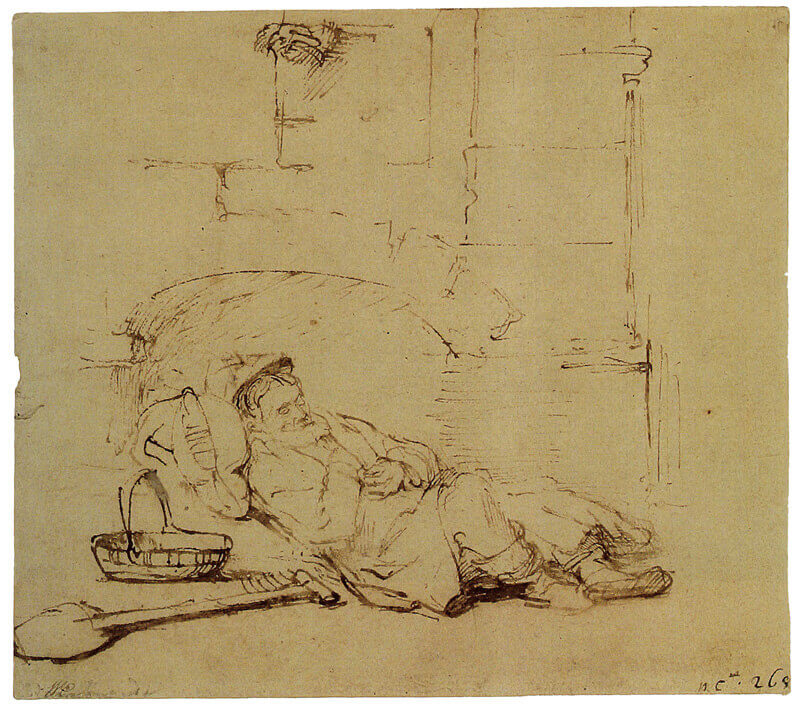 Tobit Asleep, 1650 by Rembrandt