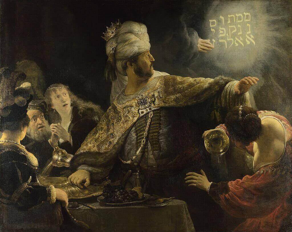 Belshazzars Feast by Rembrandt van Rijn