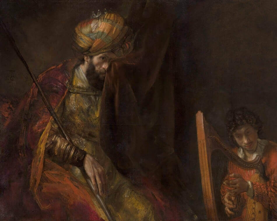David Playing the Harp Before Saul, 1655 by Rembrandt