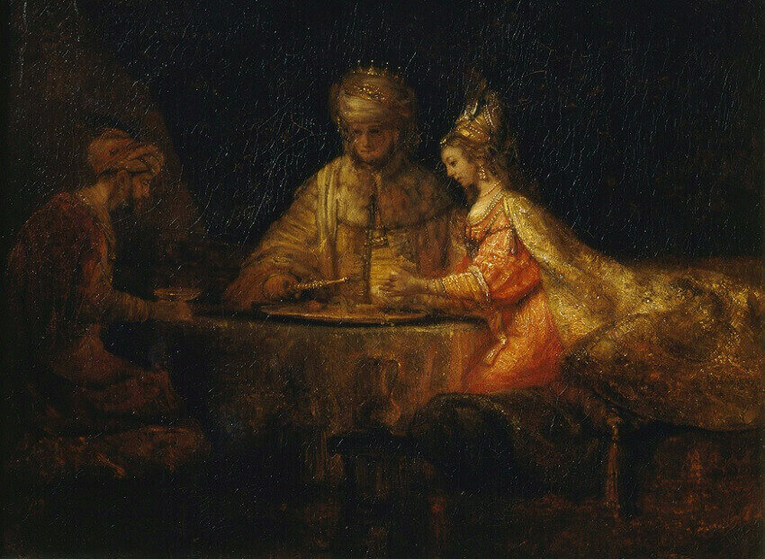 Feast of Esther, 1660 by Rembrandt