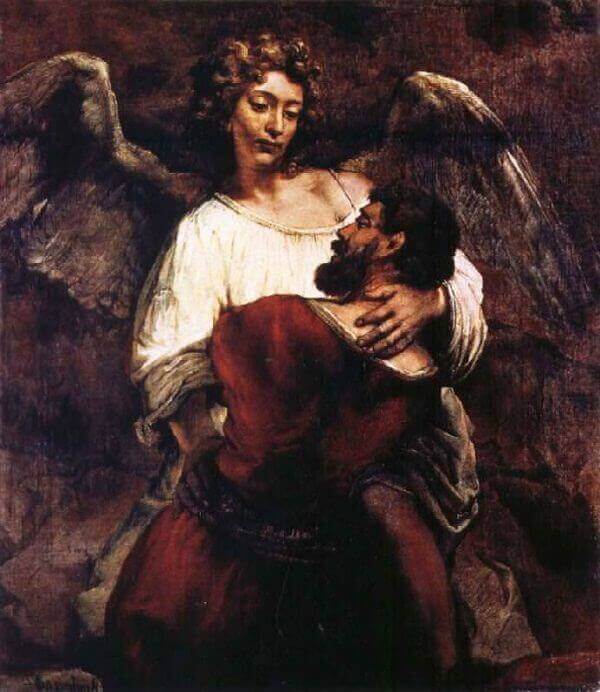 Jacob Wrestling with the Angel, 1659 by Rembrandt