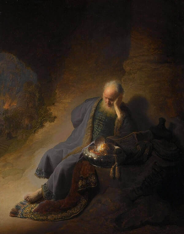 Jeremiah Lamenting the Destruction of Jerusalem, 1630 by Rembrandt