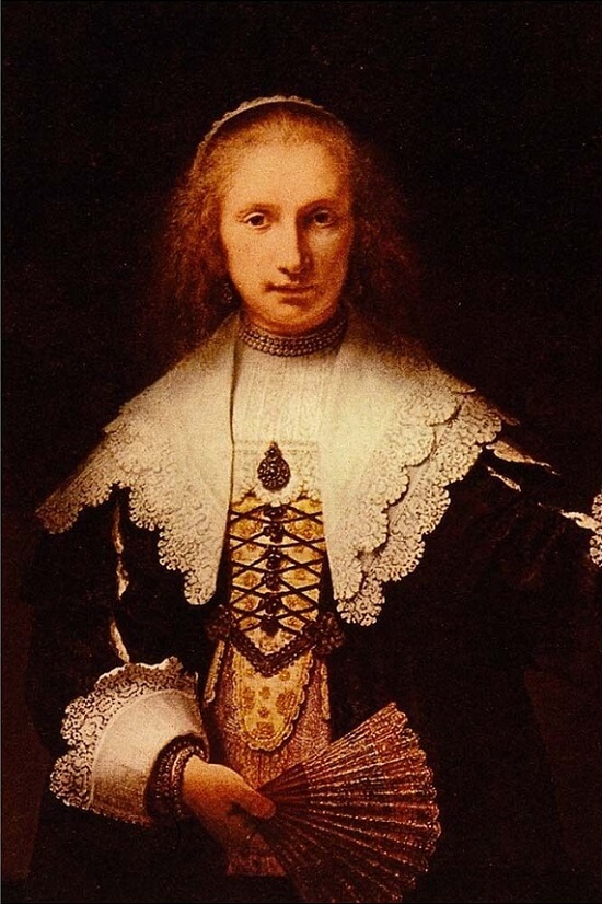 Lady with a Fan, 1641 by Rembrandt