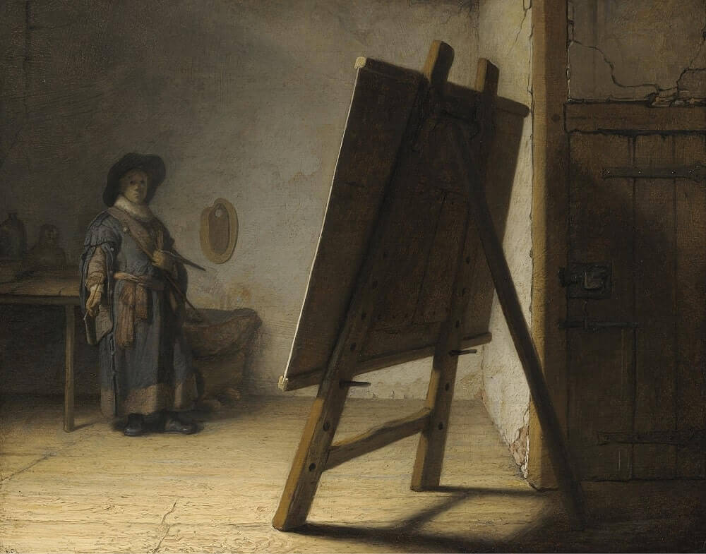 Artist in his Studio, 1628 by Rembrandt