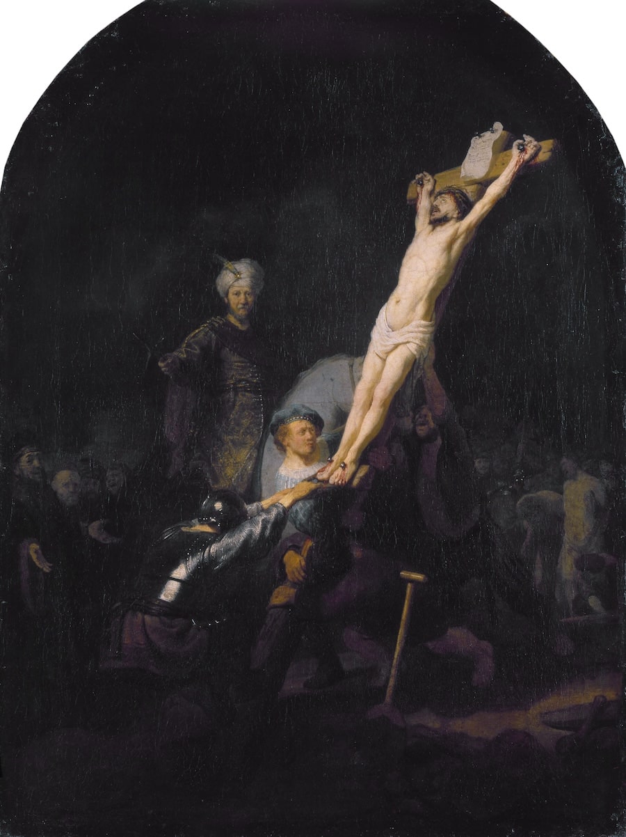 The Raising of the Cross, 1633 by Rembrandt