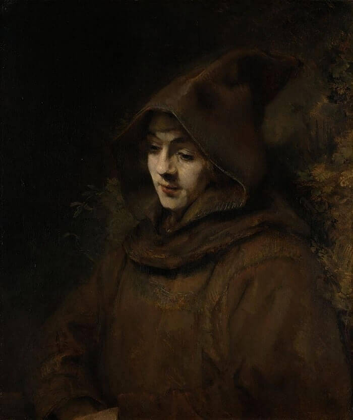Titus as a Monk, 1660 by Rembrandt