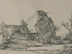 Landscape with Cottage by Rembrandt