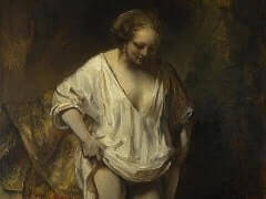 A Woman Bathing in a Stream by Rembrandt