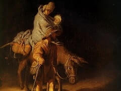 Flight into Egypt by Rembrandt