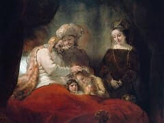 Jacob Blessing the Children of Joseph by Rembrandt