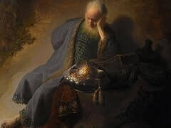 Jeremiah Lamenting the Destruction of Jerusalem by Rembrandt