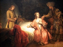 Joseph and Potipliar's Wife by Rembrandt