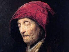 Old Woman Praying by Rembrandt
