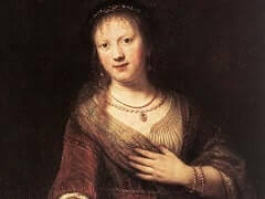 Saskia as Flora by Rembrandt