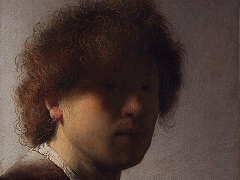 Self-Portrait with Dishevelled Hair, 1628 by Rembrandt