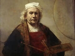 Self Portrait with Two Circle by Rembrandt