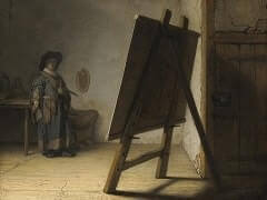 The Artist in his Studio by Rembrandt