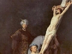 The Raising of the Cross by Rembrandt